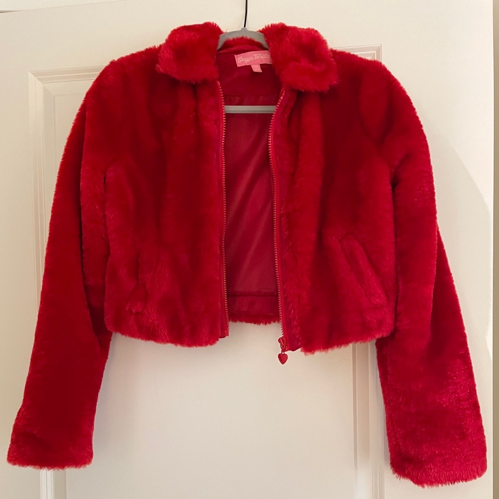 Cropped Faux Fur Jacket